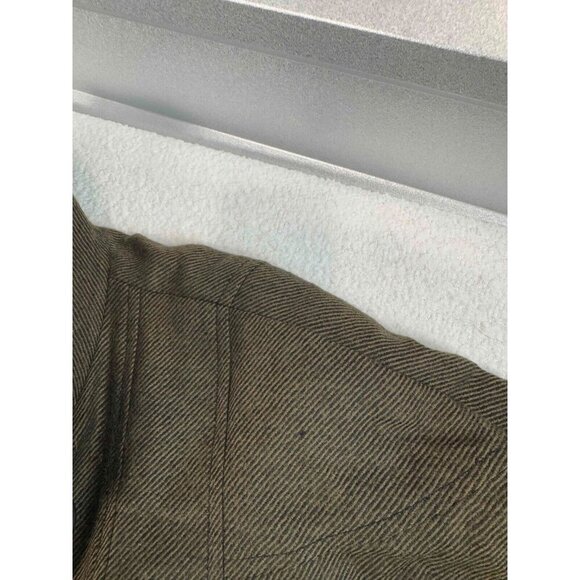 Givenchy En Plus Womens Shearing Wool‎ Button Relaxed Fit Olive Green Coat 16W - Picture 3 of 12